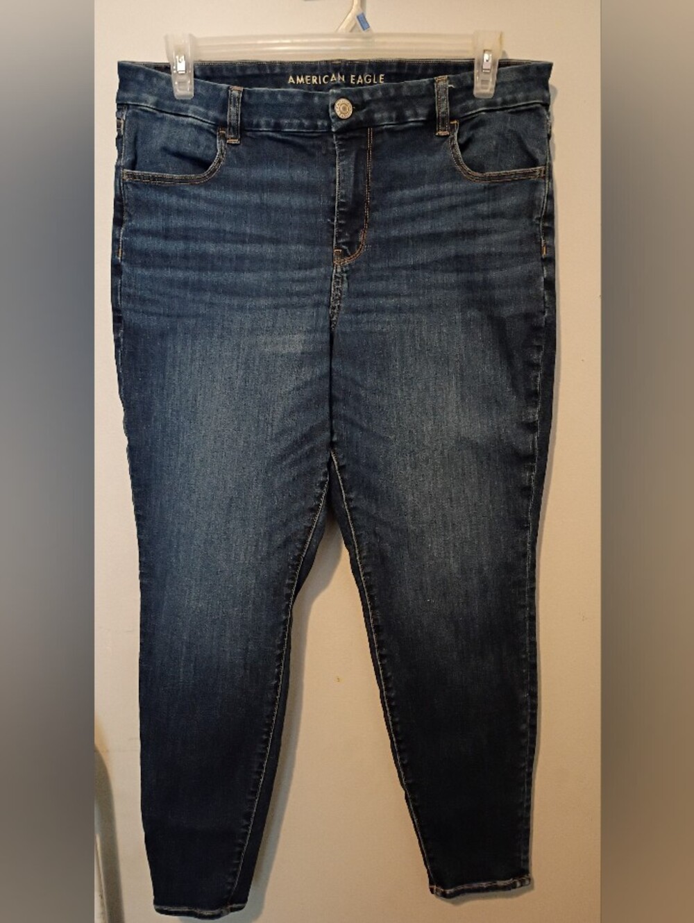 American Eagle Outfitters Women's Dark Indigo Skinny Jeans (Next Level Stretch)